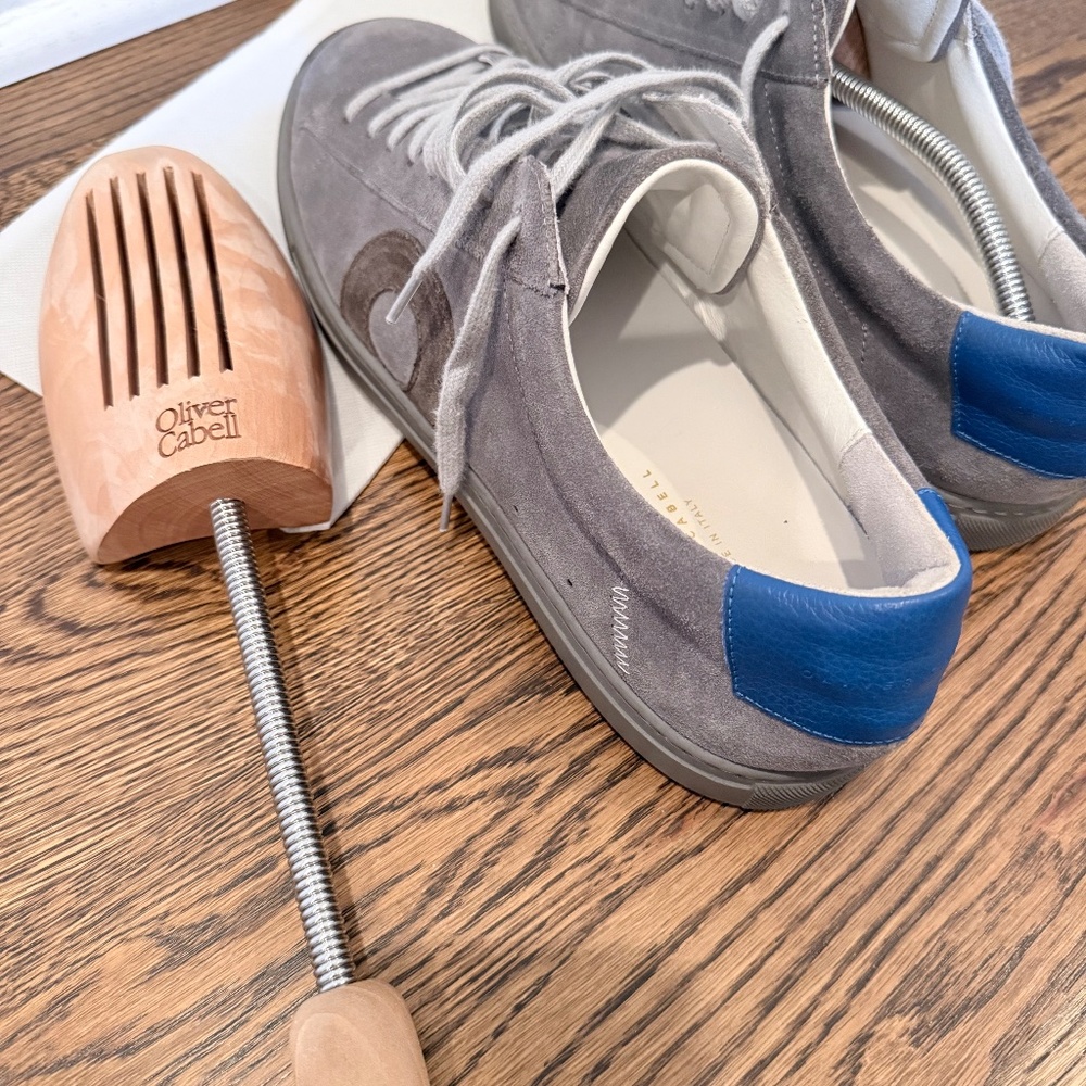 Oliver Cabell low 1 suede gray/blue sneaker - Picture 5 of 6